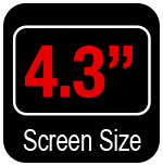 4.3" Screen Size